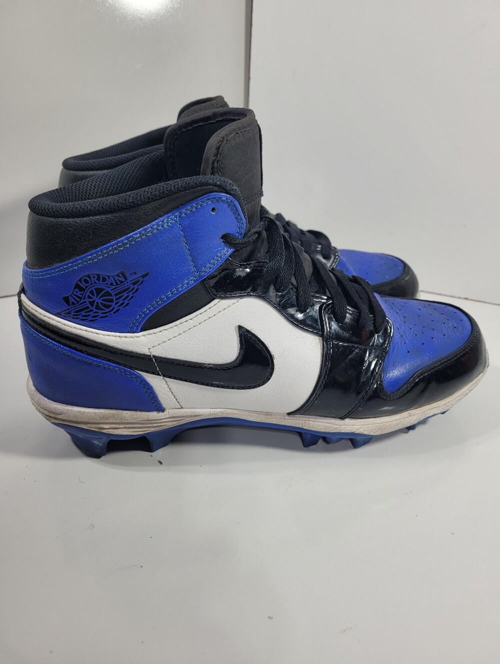 Nike Air Jordan 1 Mid TD Game Royal Football Cleats Mens Size 10.5 FJ6805-401